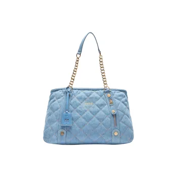 LIU·JO Quilted Denim Tote Bag
