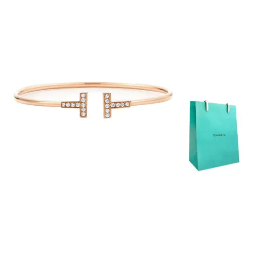 TIFFANY & CO. 2010s 18K Yellow Gold Tiffany T Diamond Bracelet