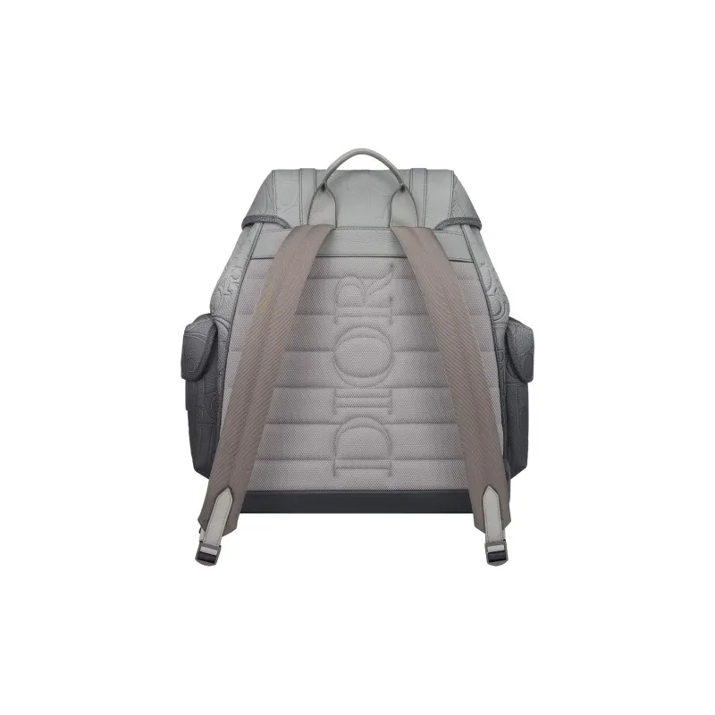 DIOR Hit The Road Cow Leather Backpack Men's Gray Black Gradient-2