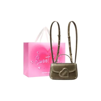 ONE TIME Synthetic Leather One Shoulder Handbag, Backpack Regular Women's Gold Copper
