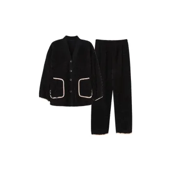 XIAFENYAN Pajama Set Unisex Black