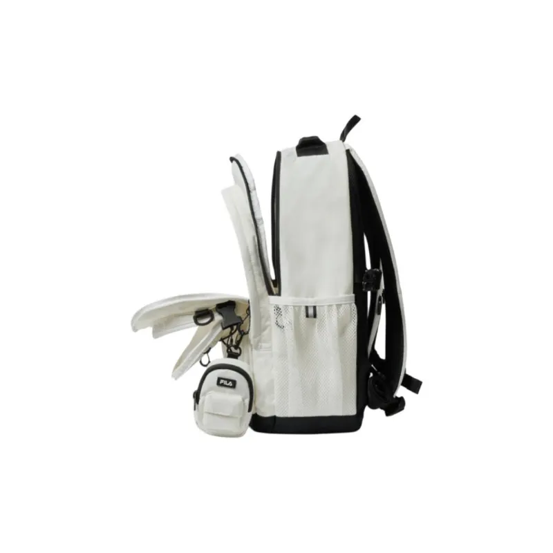 FILA Nylon Backpack Unisex Gray White-2