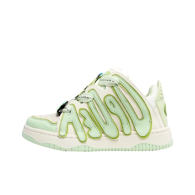 Crocodile Low-Top Skateboard Shoes Women's Green-0