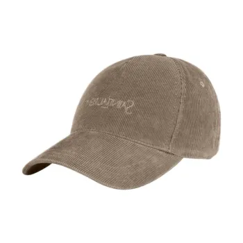 SAINT LAURENT Logo embroidered Corduroy Cap