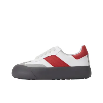 GOOD BAI Anti Slip Wear Resistant Low Top Casual Shoes Unisex Red Gray White