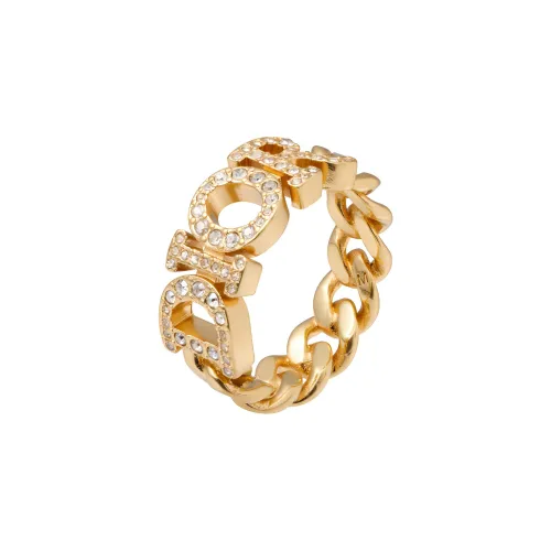 DIOR Faux Crystal, Metal Rings Women's