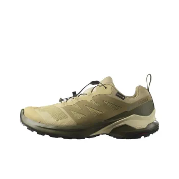 SALOMON X Adventure Slip Resistant, Abrasion Resistant, Lightweight Low Top Hiking Shoes Men's Brown Green