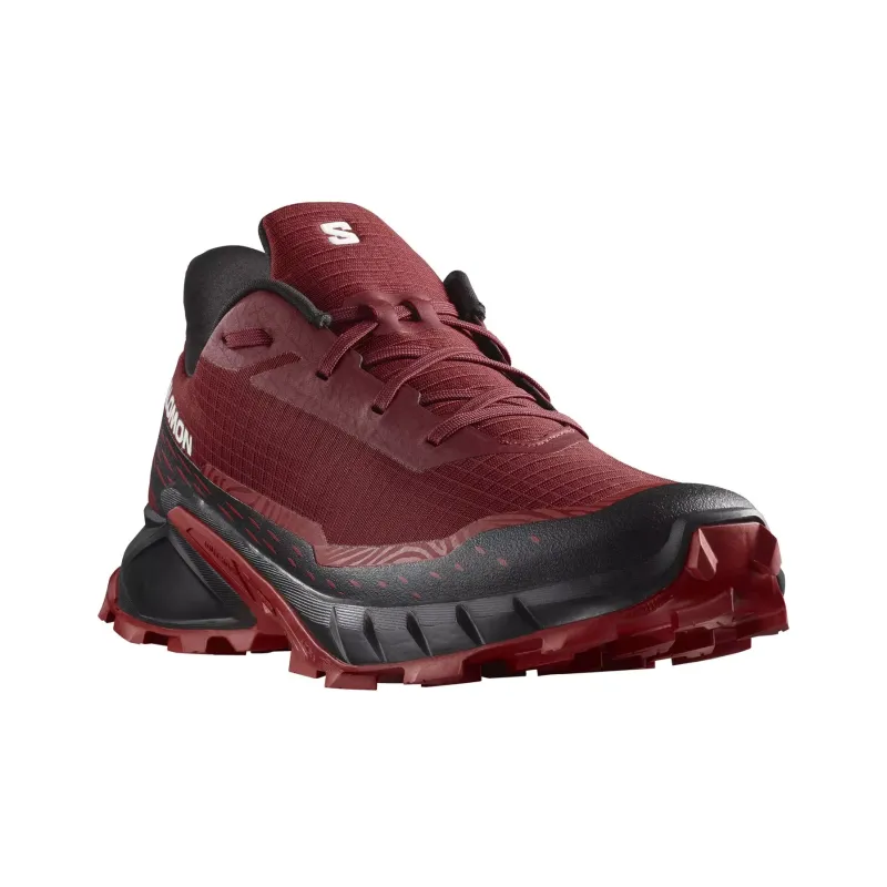 SALOMON ALPHACROSS 5 Anti Slip Wear Resistant Low Top Trail Running Shoes Men's Red Black-2