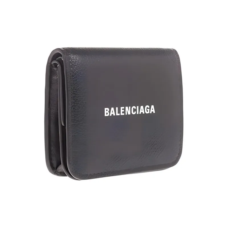 Balenciaga Balenciaga Luggage Collection Grained Leather Wallet Women's Black-1
