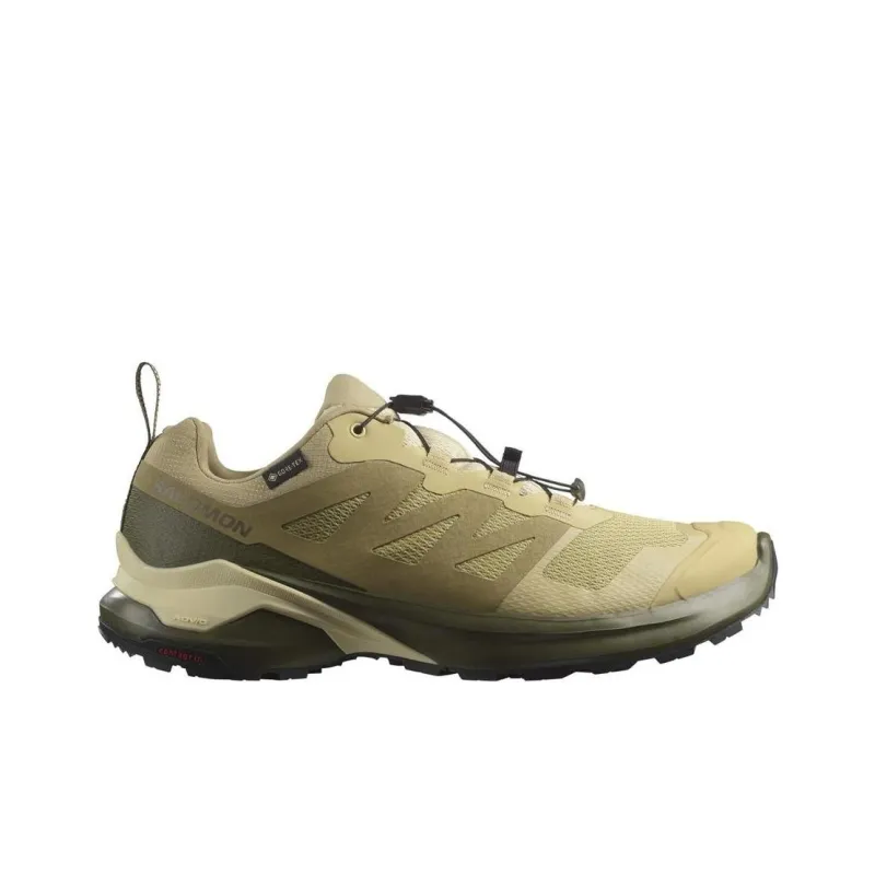 SALOMON X Adventure Slip Resistant, Abrasion Resistant, Lightweight Low Top Hiking Shoes Men's Brown Green-1