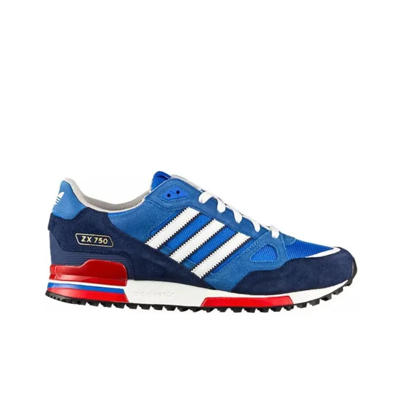 Adidas Originals ZX 750 Anti Slip And Wear Resistant Lightweight Low Top Casual Shoes Men's Blue-1