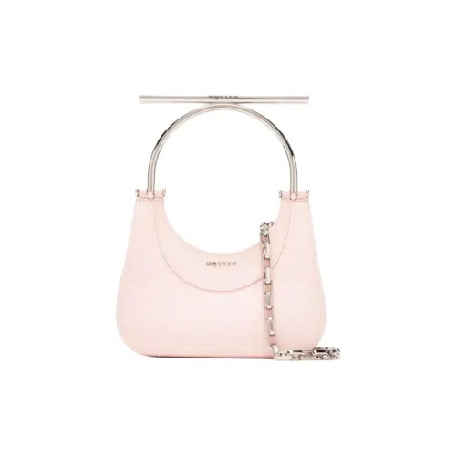 Alexander McQueen T Bar Grained Leather One Shoulder Handbags Mini Women's Pink