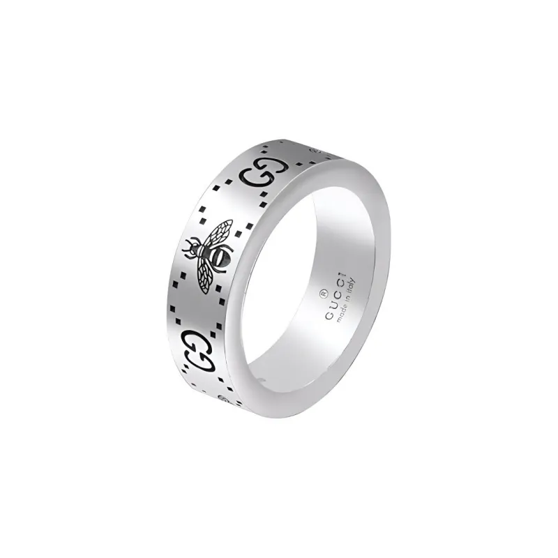 GUCCI Gg And Bee Engraved Wide Ring-1