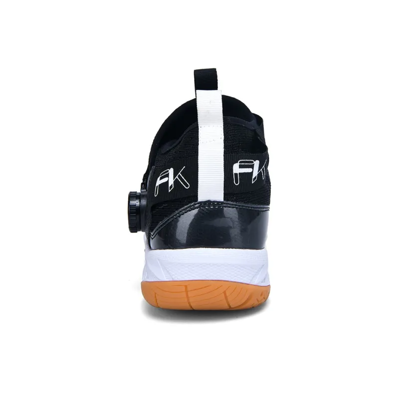 Lin Feng Slip Resistant, Abrasion Resistant, Coverage, And Cushioning Mid Top Badminton Shoes Unisex Black-4