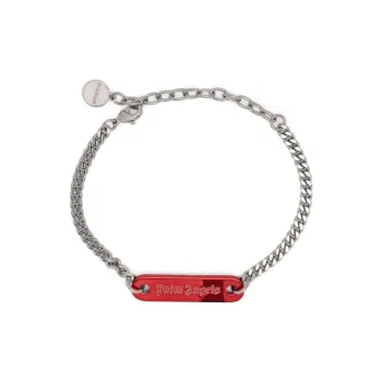 PALM ANGELS Logo Plate Bracelet
