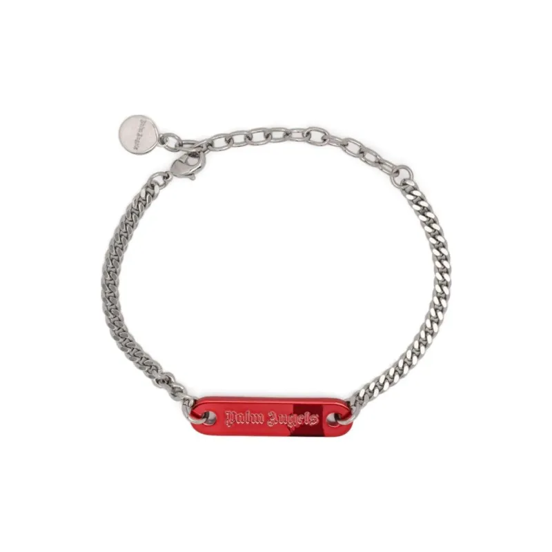 PALM ANGELS Logo Plate Bracelet-0