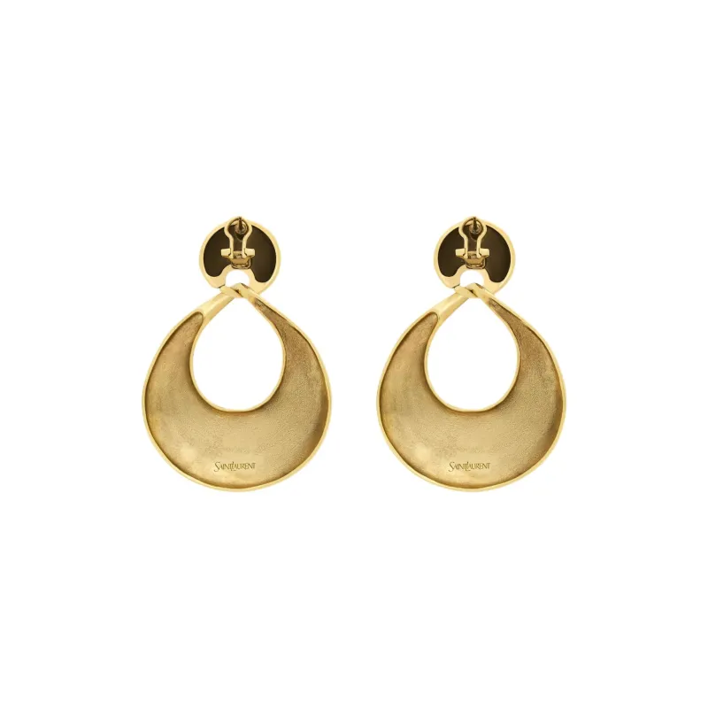 SAINT LAURENT Brass Earrings Women's Gold-1