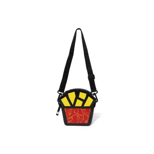 A BATHING APE PU Leather Crossbody Bag Regular Kids' Black