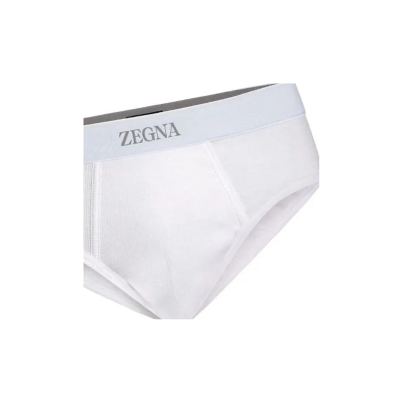 Ermenegildo Zegna Logo Waistband Ribbed Knit Briefs-1