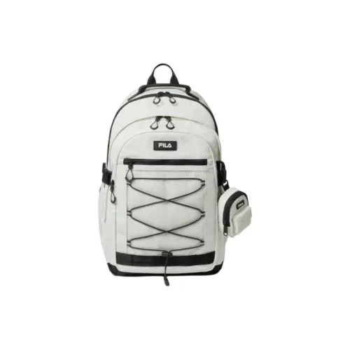FILA Nylon Backpack Unisex Gray White