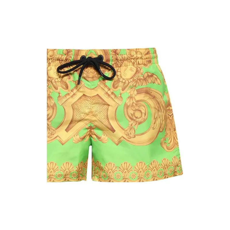 VERSACE Baroque pattern Print Swim Shorts-4