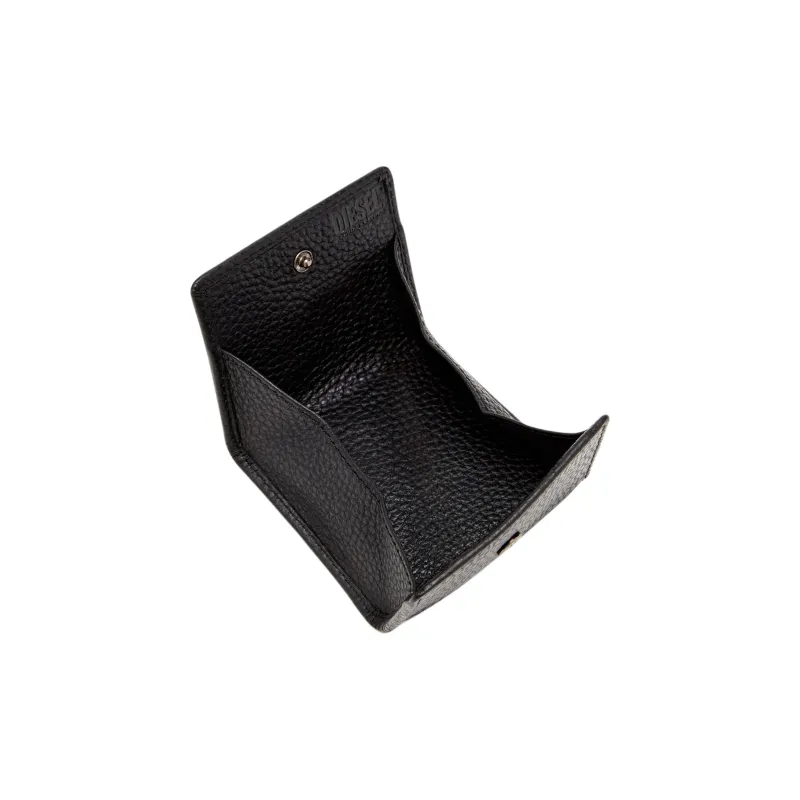 DIESEL Cow Leather Coin Purse Men's Black-3