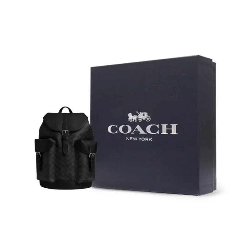 COACH Coated Canvas Backpack Large Size Men's Charcoal-8