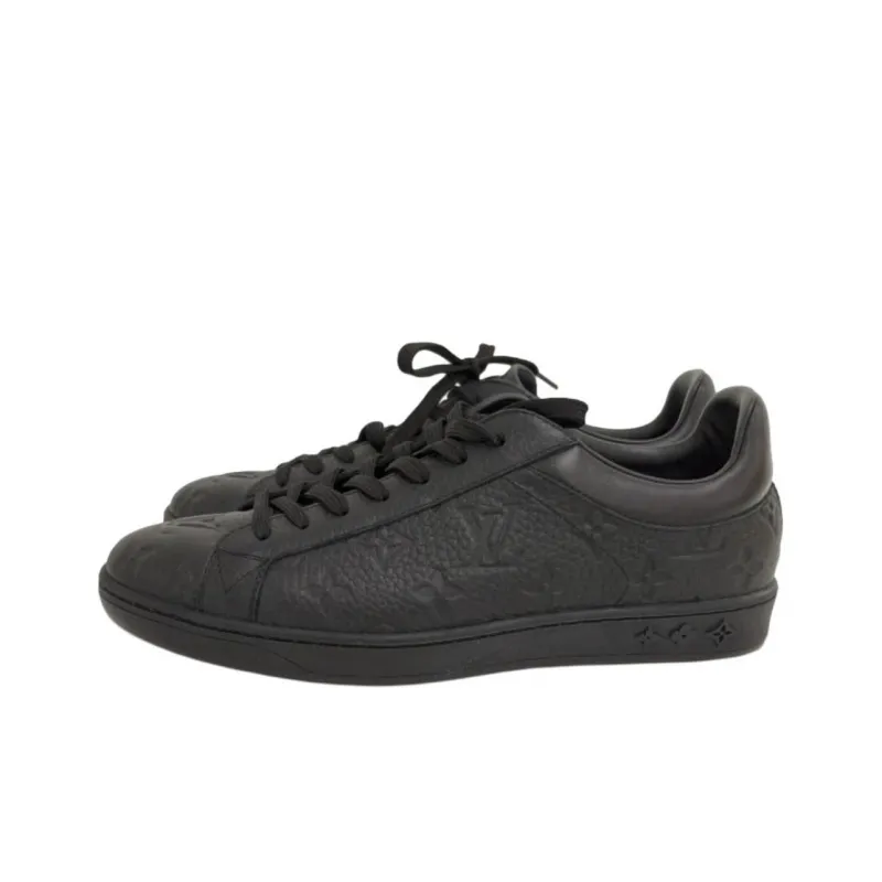 LOUIS VUITTON Luxembourg Low Top Skateboard Shoes Men's Black-1