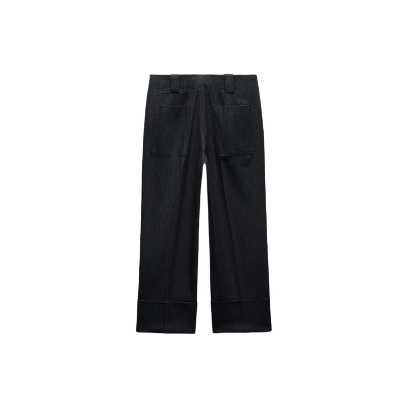 ZARA ZW Series Casual Pants Women's Marine Blue-1