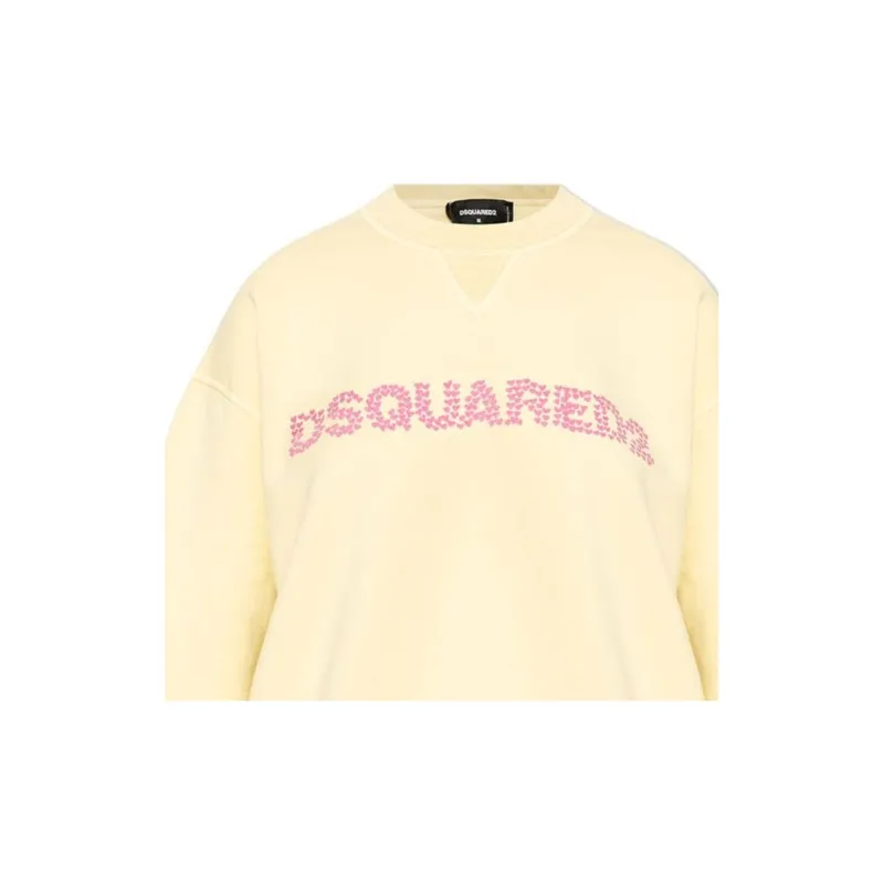 DSQUARED 2 Brushed Fleece Logo Cool-Fit Sweatshirt-2