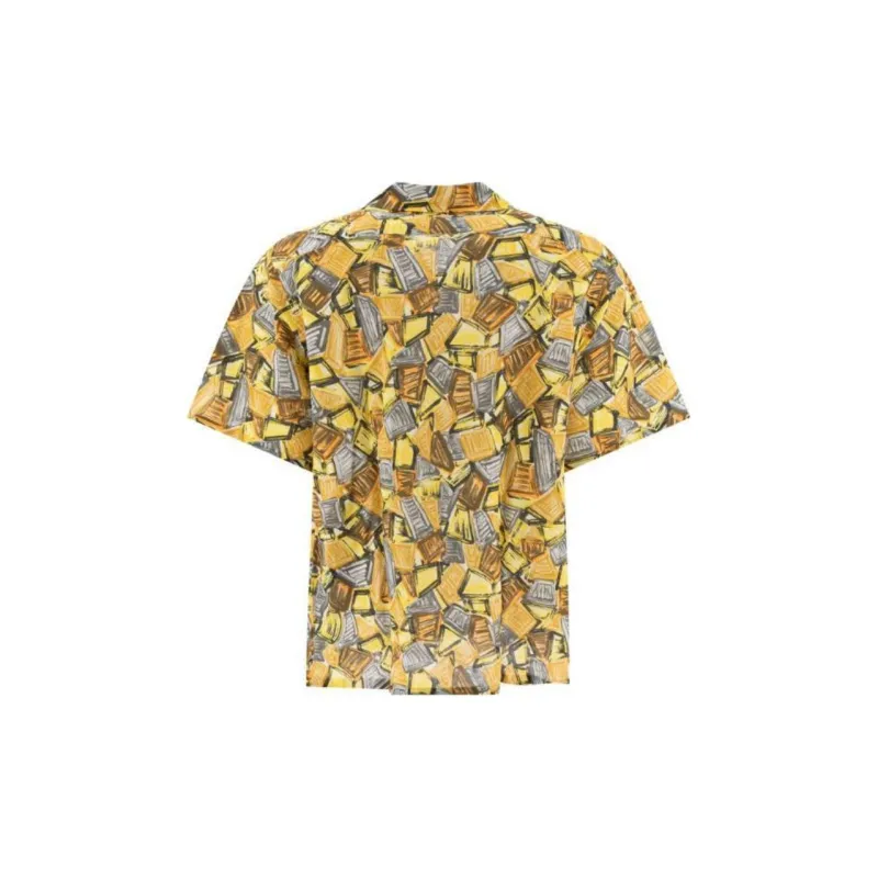 PRADA Graphic Printed Short Sleeve Shirt-1