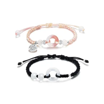 Crafts Women's Colored Glaze Bracelets Unisex