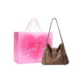 ONE TIME Synthetic Leather Tote Backpack Shoulder Bag Women's Mocha