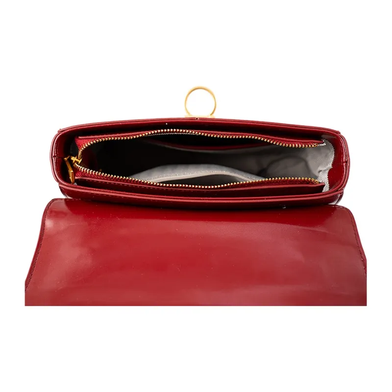 Vigno Synthetic Leather Handbag, One Shoulder, Crossbody Bag Regular Women's Red-6