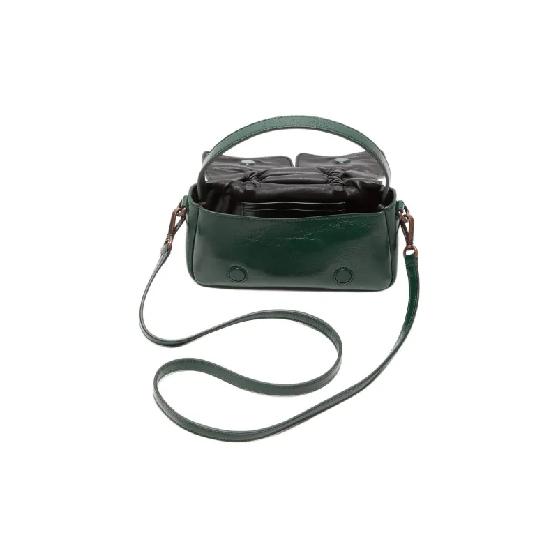 Acne Studios Multipocket Calfskin One Shoulder Handbag Mini Women's Dark Green-2