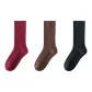 Fall Winter Thickened Wool Solid Color Socks Combination ③ (Red+Coffee+Black)