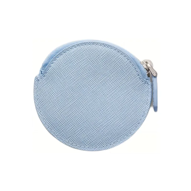 PRADA Saffiano Leather Coin Purse Women's Blue-1