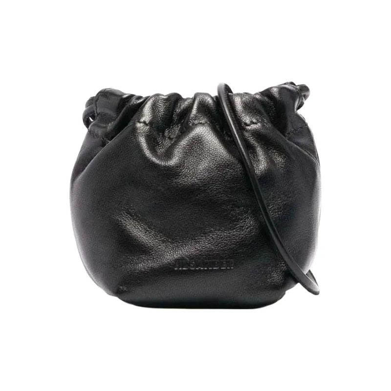 JIL SANDER Lambskin Shoulder Bag, Crossbody Bag Mini Women's Black-2