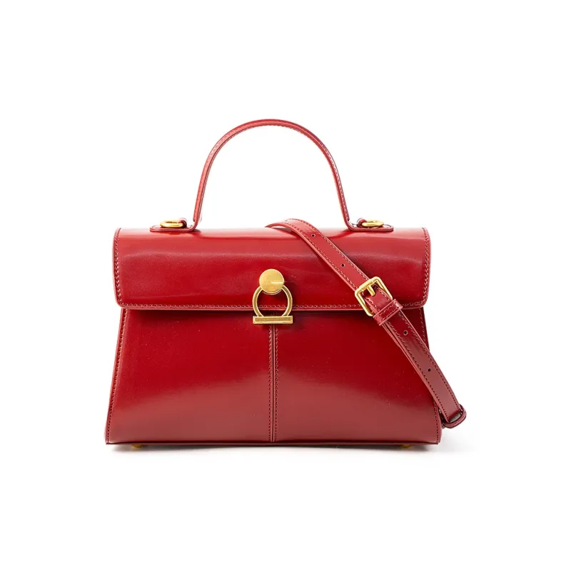 Vigno Synthetic Leather Handbag, One Shoulder, Crossbody Bag Regular Women's Red-1