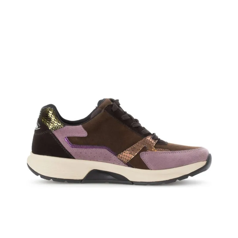 Gabor Rollingsoft Low-Top Casual Shoes Women's Purple Umber-1