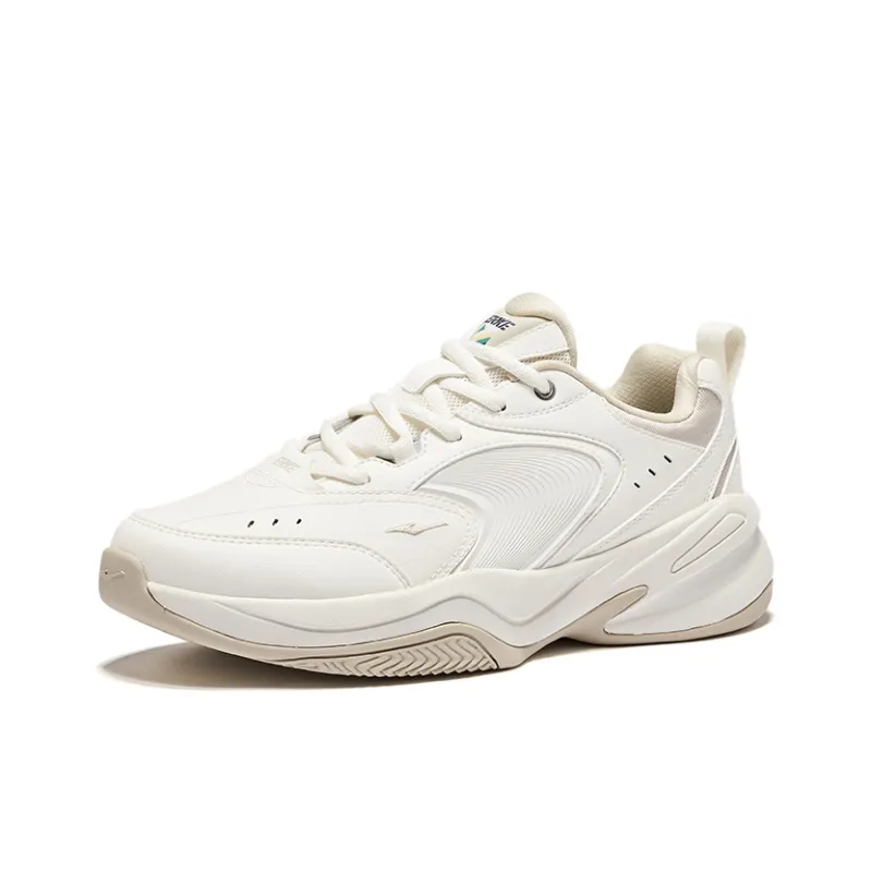 Erke Navigation Casual Shoes Men Low Top Microcrystal White Pumice Gray-2