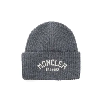 Moncler Logo embroidered Beanie Hat