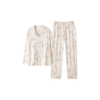 WANANNI Pajama Set Women's Light Apricot Yellow