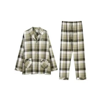 DAERLI Lapel Spring And Fall Pajama Set Men's