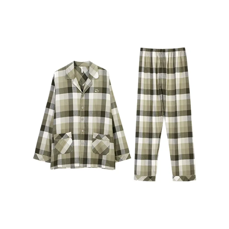DAERLI Lapel Spring And Fall Pajama Set Men's-0