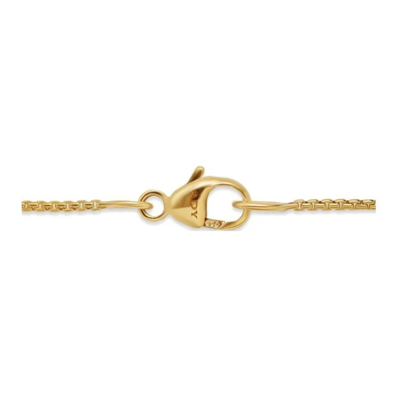 David Yurman 18kt Yellow Gold Box Chain Necklace 1mm-1