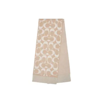 COACH Acrylic Knit Scarves Women's Yellow