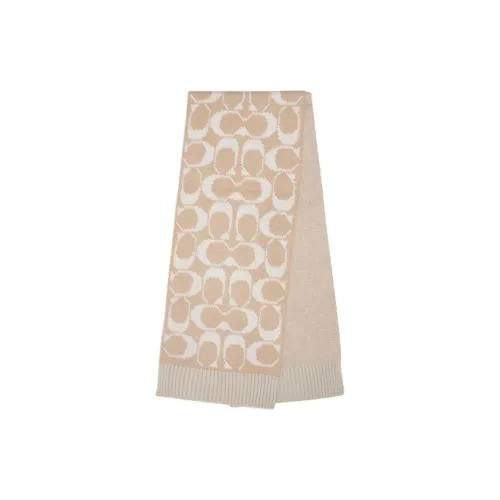 COACH Acrylic Knit Scarves Women's Yellow