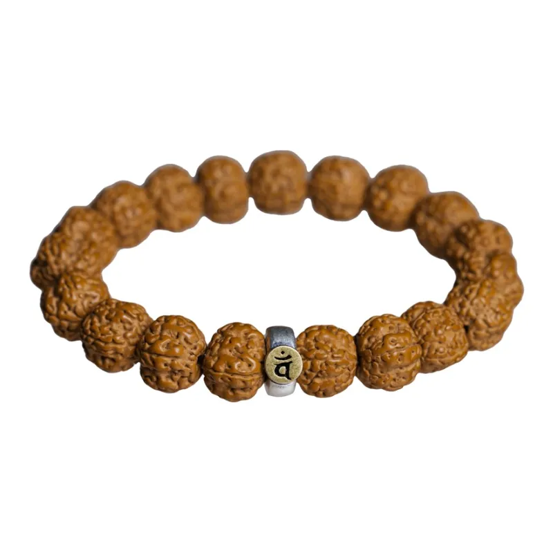 GUMUJIANG King Kong Bodhi Seeds Water Repellent Anti Slip Beaded Bracelet Single Wrap Unisex-12
