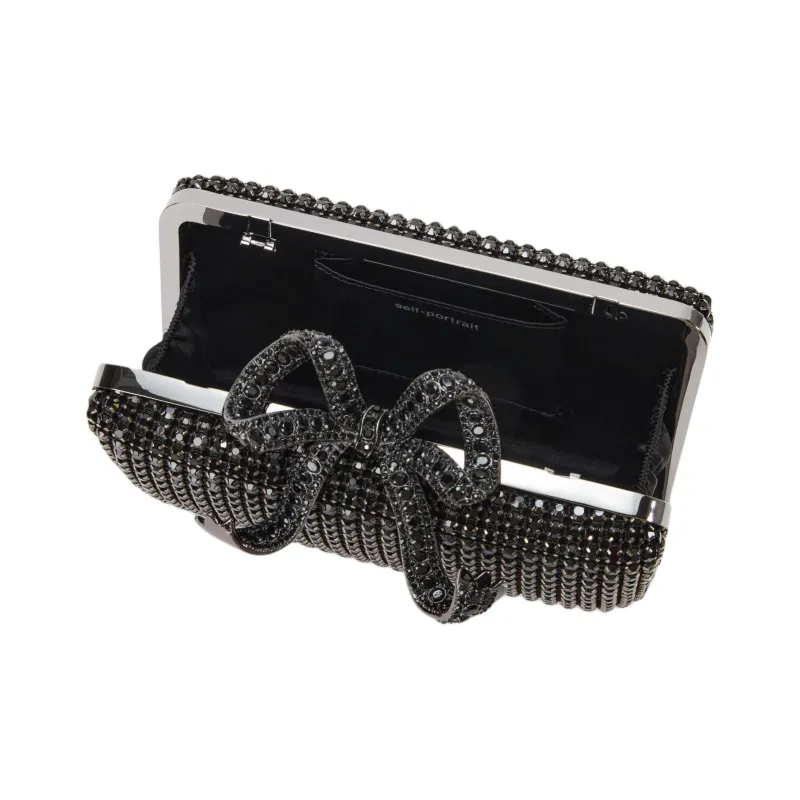 Self portrait Crystal Box Clutch Bag-4